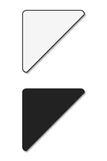 CROWN Truss Counter top plate, 95x95cm Triangle